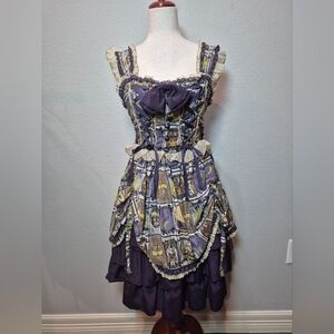 Metamorphose Mini Dress Size Small Purple Patterned In Excellent Condition